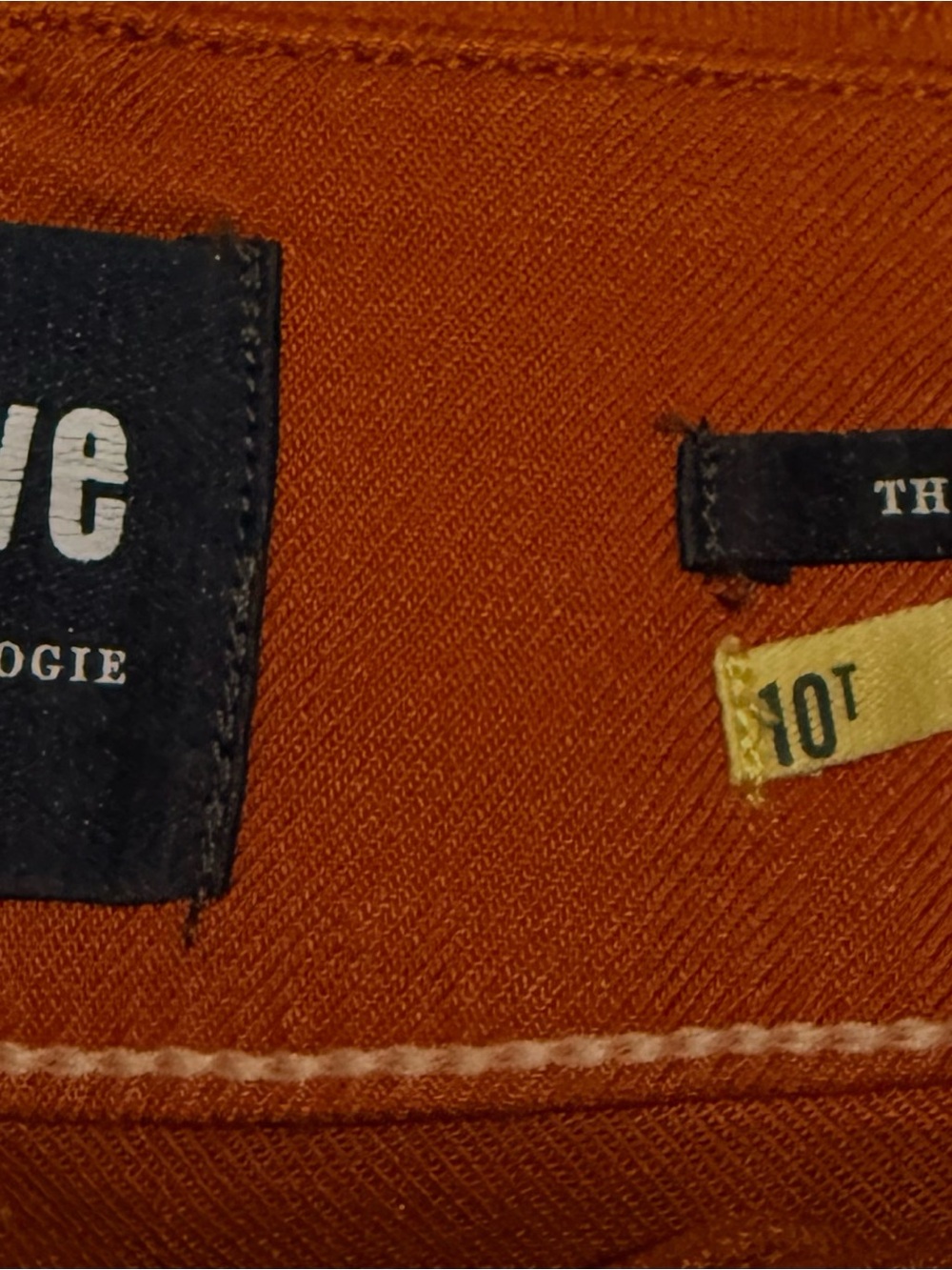 Anthropologie Maeve Colette Linen Dark Orange Pants 30” inseam - Picture 3 of 4